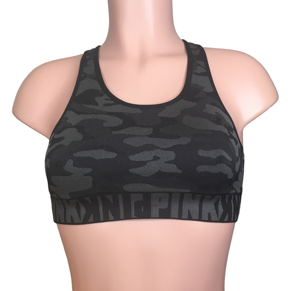 NWOT PINK Victoria’s Secret Cool & Comfy Camo Racerback Bralette XS